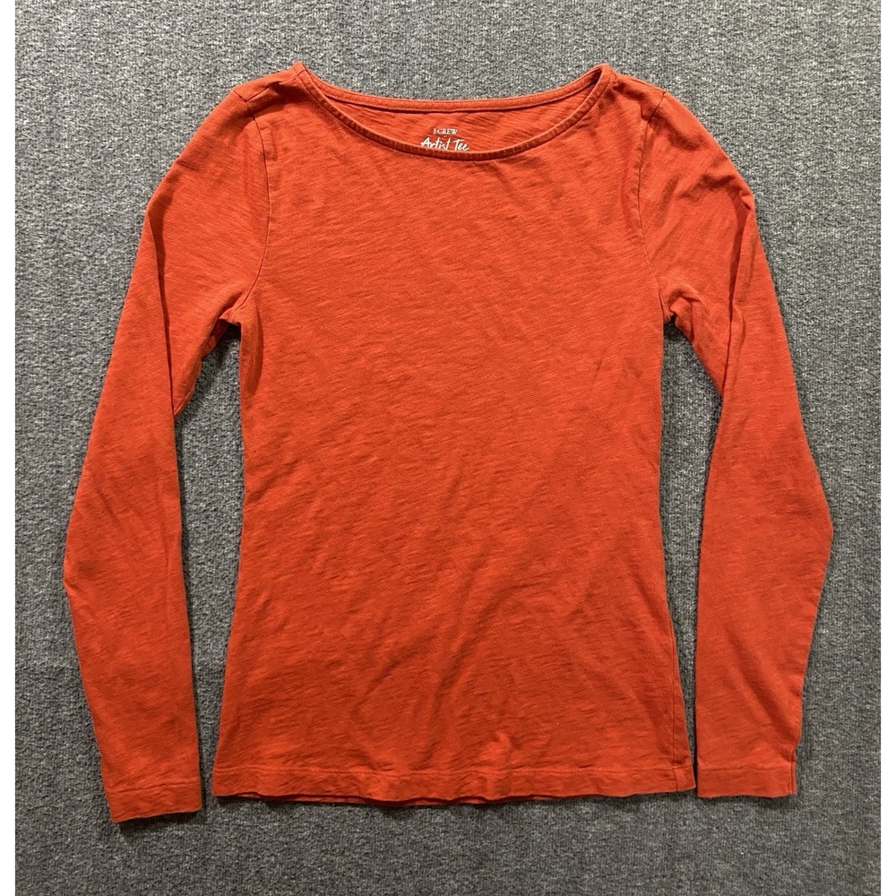 J. Crew Red Long Sleeve Shirt Womans Size S